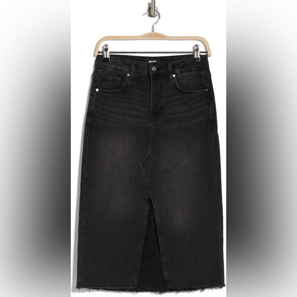 Paige Meadow Denim Midi Skirt Size 24 - Picture 3 of 7